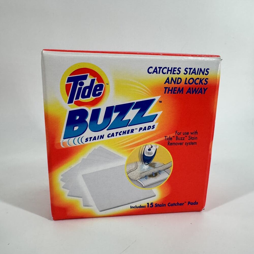 TIDE BUZZ Stain Catcher Pads Box of 15 NEW SEALED Discontinued Laundry Product